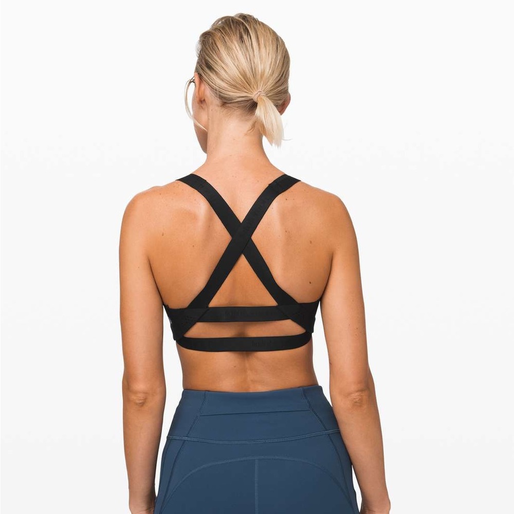 lululemon athletica Black Strappy Crossback Sports Bra